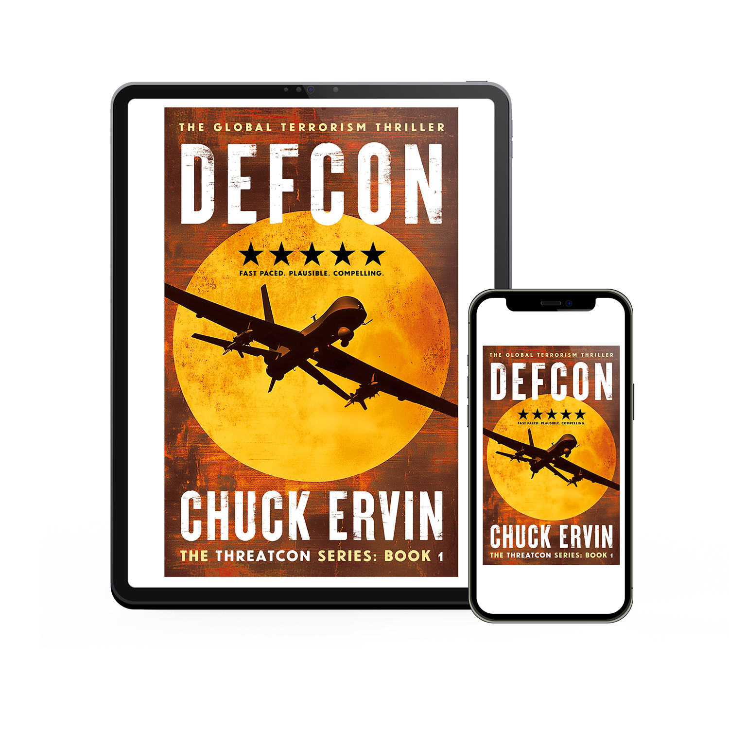 'Threatcon' is a cross-genre military thriller series. The author is Chuck Ervin. All the books are available in paperback, for Kindle® and as Audible audiobooks. Discover more at chuckervin.com