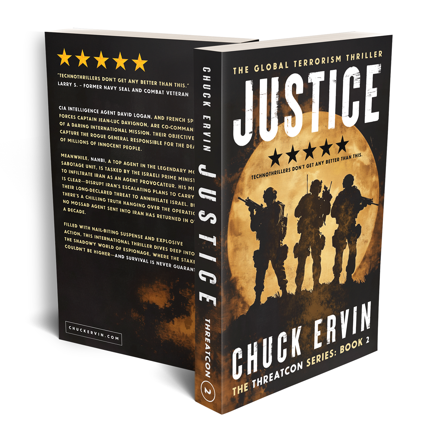 'Threatcon' is a cross-genre military thriller series. The author is Chuck Ervin. All the books are available in paperback, for Kindle® and as Audible audiobooks. Discover more at chuckervin.com