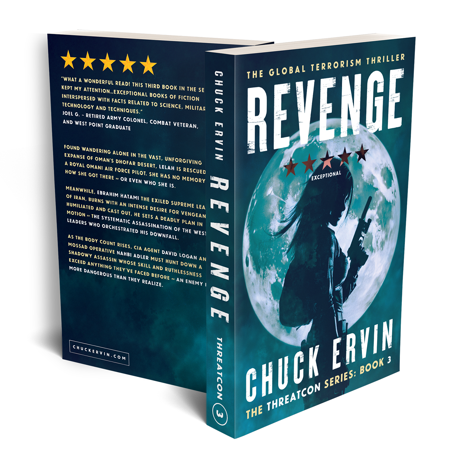 'Threatcon' is a cross-genre military thriller series. The author is Chuck Ervin. All the books are available in paperback, for Kindle® and as Audible audiobooks. Discover more at chuckervin.com