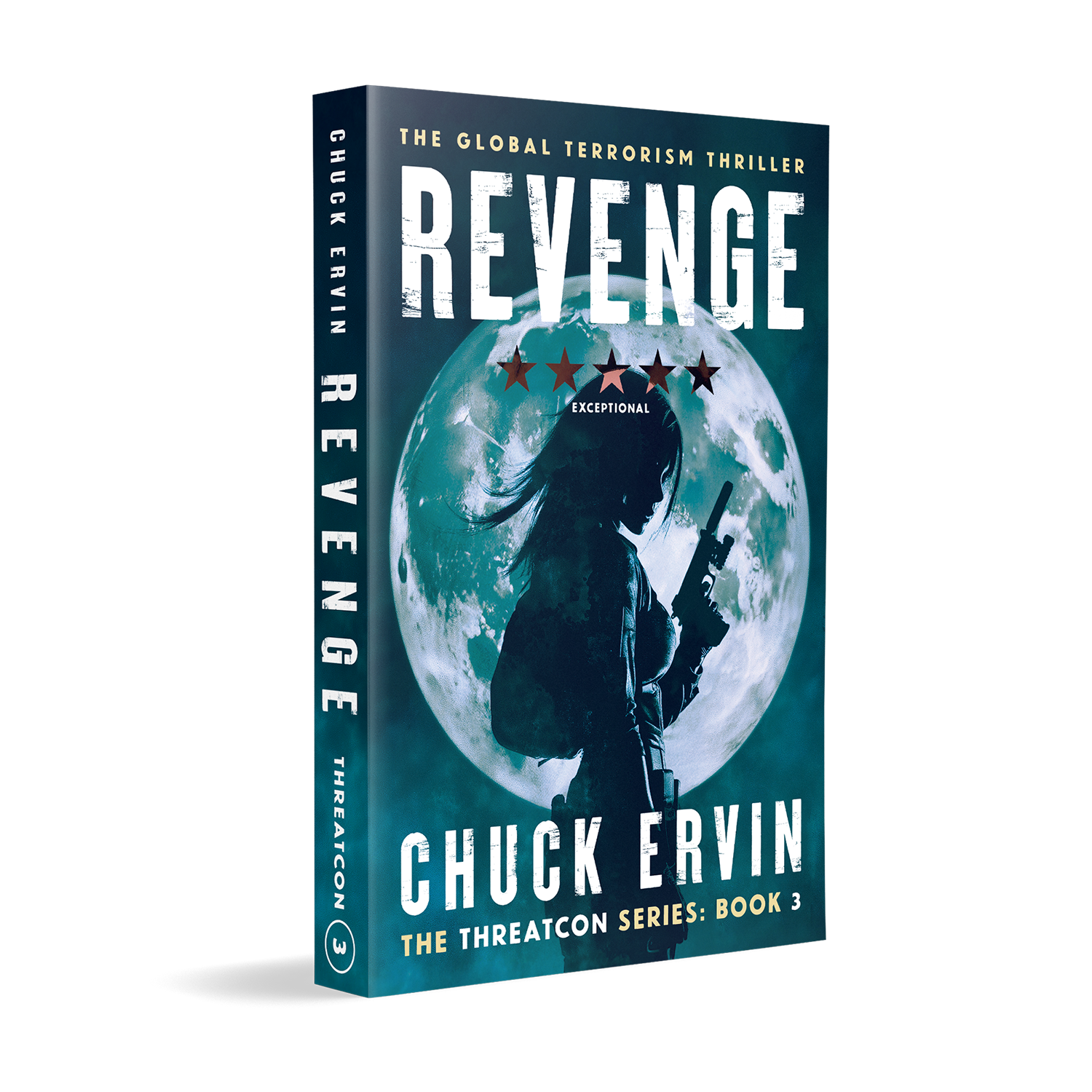 'Threatcon' is a cross-genre military thriller series. The author is Chuck Ervin. All the books are available in paperback, for Kindle® and as Audible audiobooks. Discover more at chuckervin.com