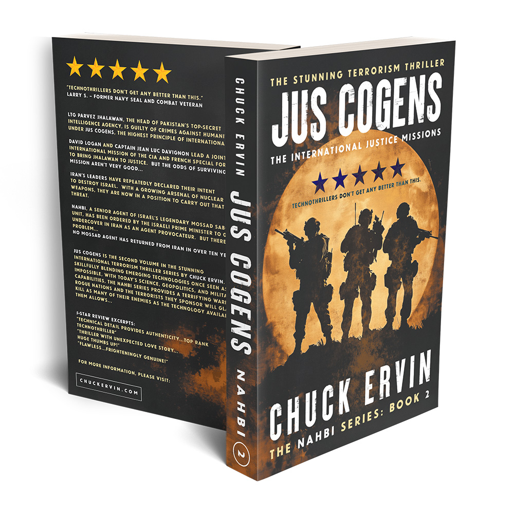 'NAHBI' is a cross-genre military thriller series. The author is Chuck Ervin. All the books are available in paperback, for Kindle® and as Audible audiobooks. Discover more at chuckervin.com