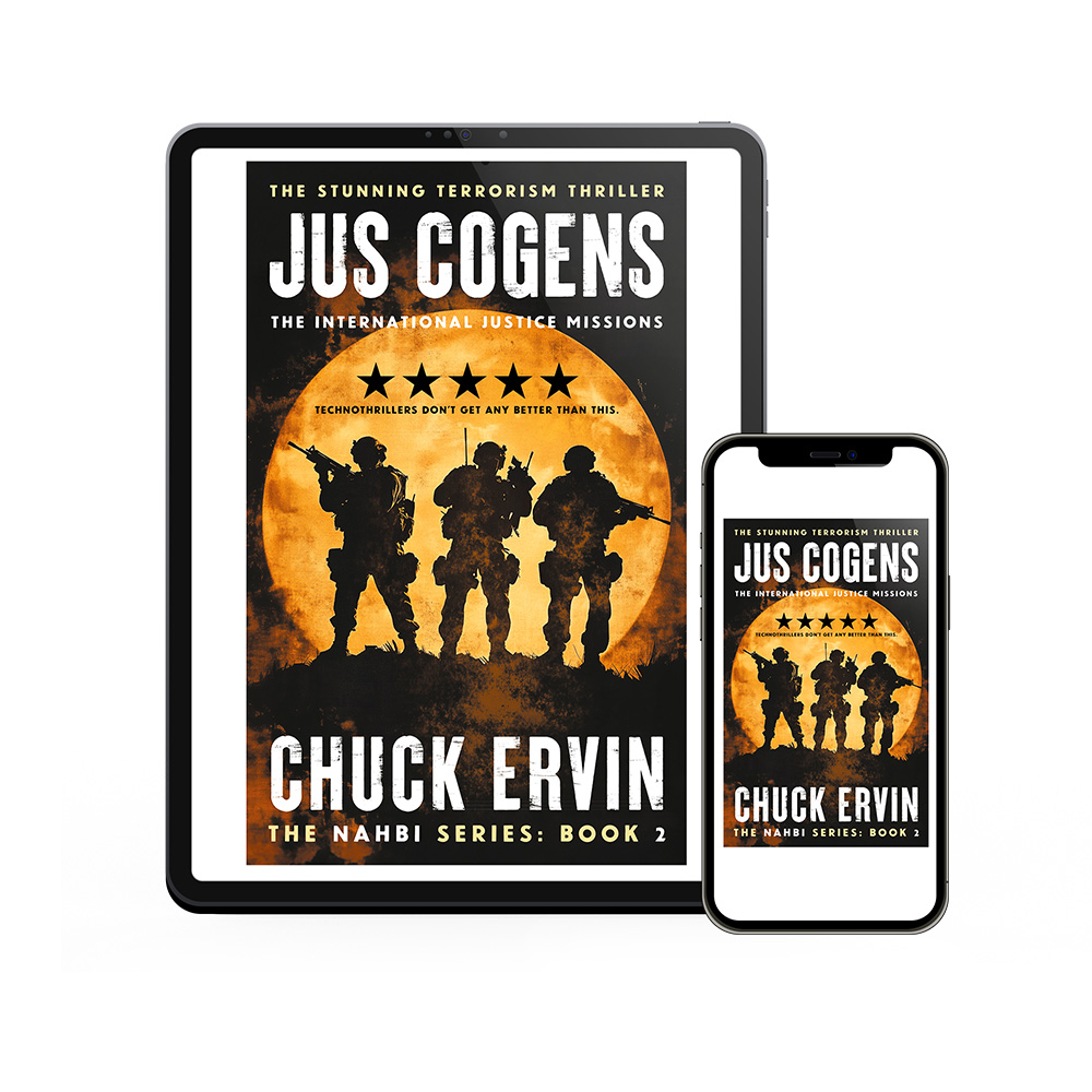 'NAHBI' is a cross-genre military thriller series. The author is Chuck Ervin. All the books are available in paperback, for Kindle® and as Audible audiobooks. Discover more at chuckervin.com