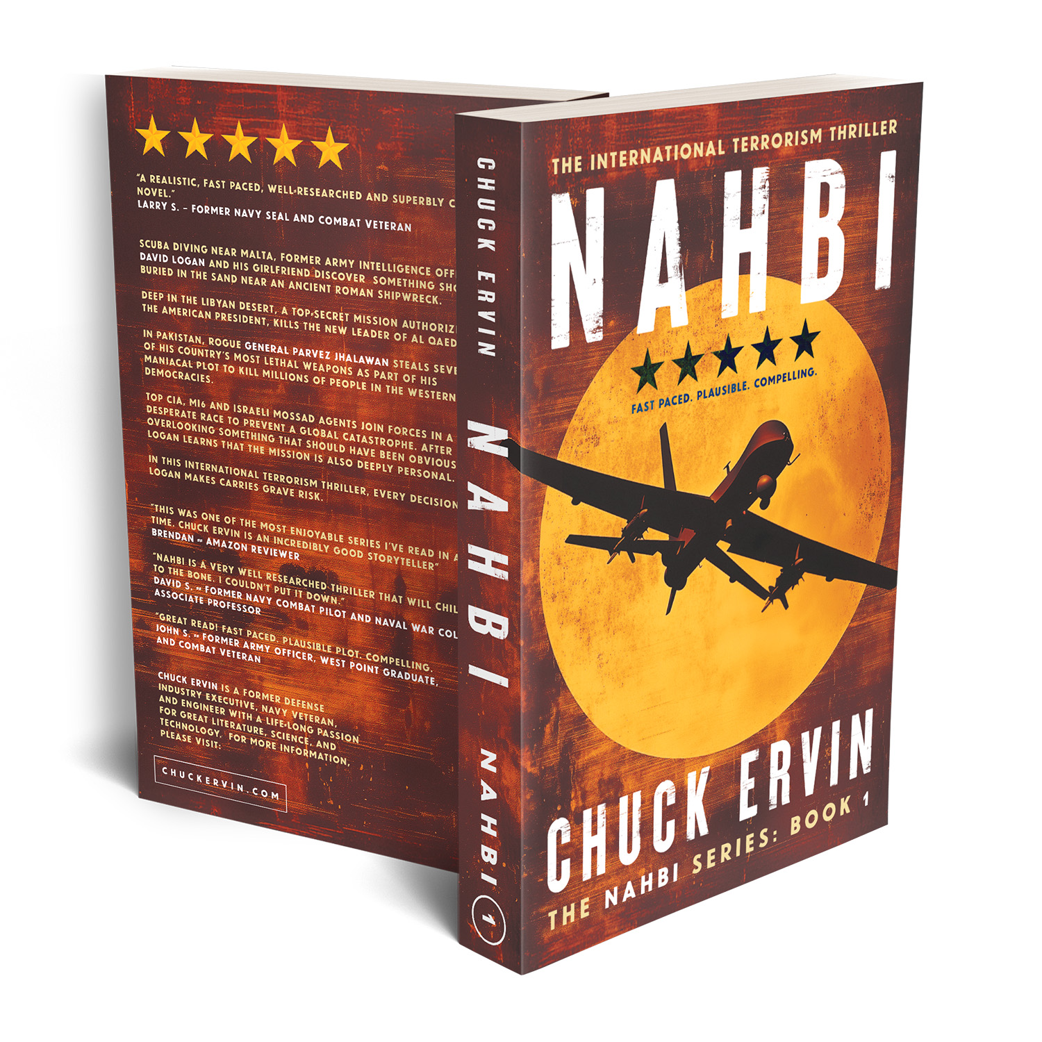 'NAHBI' is a cross-genre military thriller series. The author is Chuck Ervin. All the books are available in paperback, for Kindle® and as Audible audiobooks. Discover more at chuckervin.com