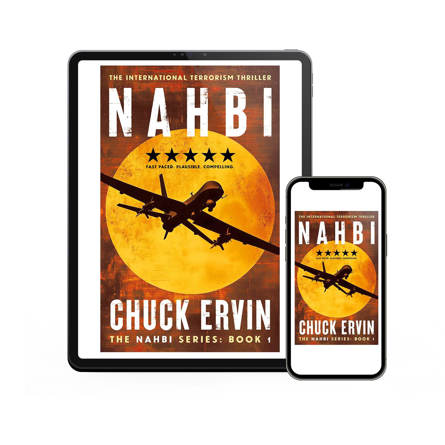 'NAHBI' is a cross-genre military thriller series. The author is Chuck Ervin. All the books are available in paperback, for Kindle® and as Audible audiobooks. Discover more at chuckervin.com